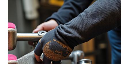 Skateboard maintenance in progress